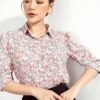 Sơ mi tay lỡ AL 032 87 họa tiết hoa