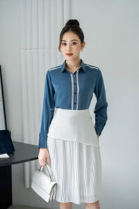 Áo sơ mi tay dài AD 032 103 xanh pc2