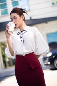 Sơ mi tay lỡ AL 22 77 trắng p2