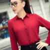 Áo sơ mi tay dài AD 160-2 đỏ pc3