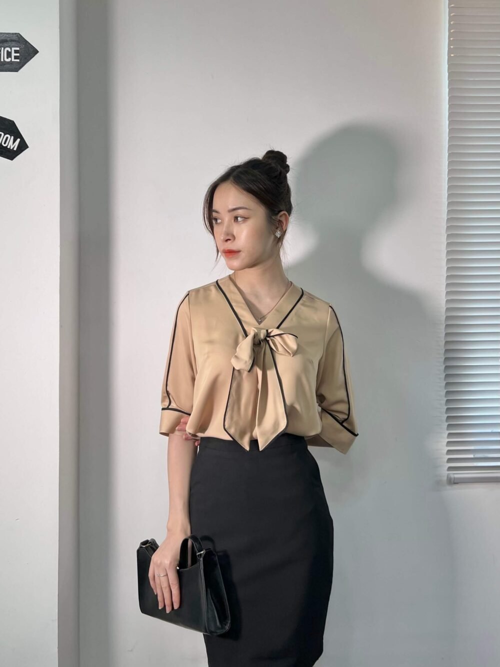 Áo sơ mi tay lỡ AL 042 117 da pc2