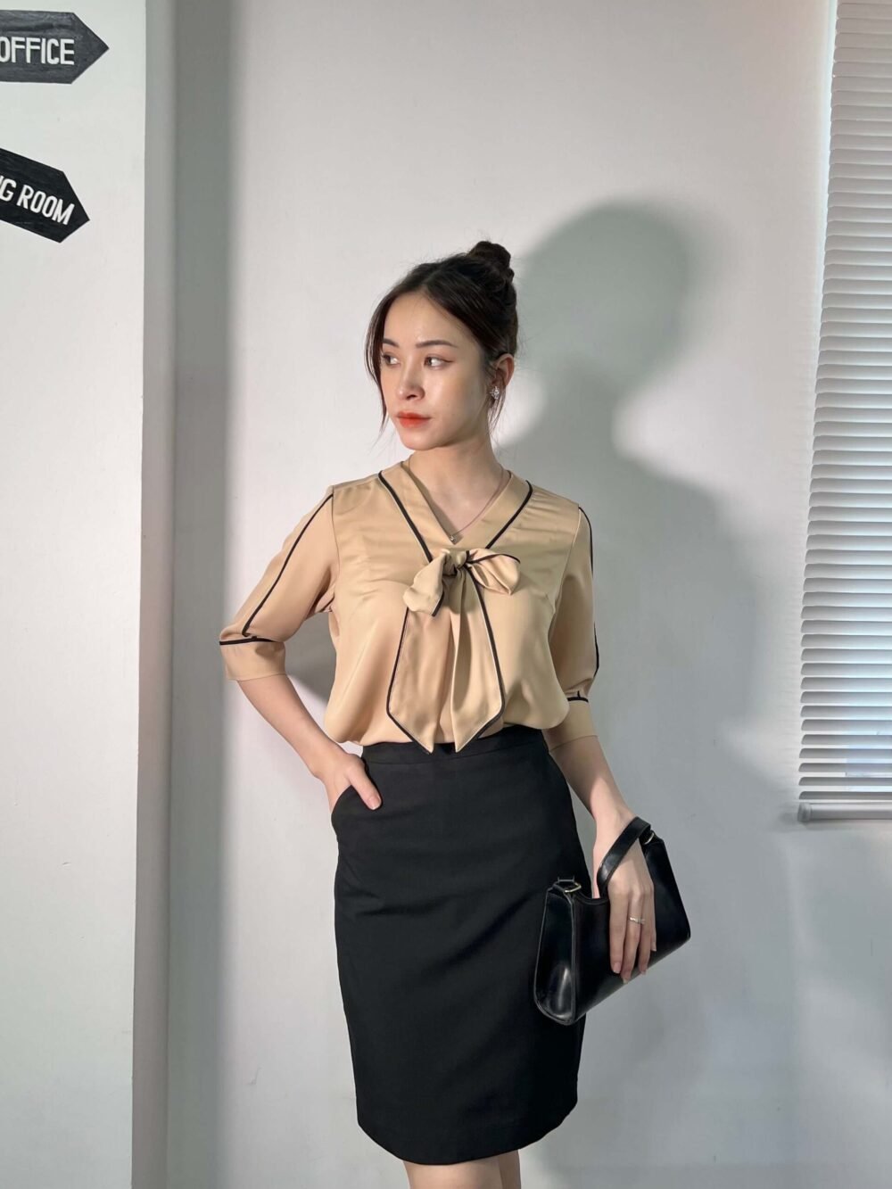 Áo sơ mi tay lỡ AL 042 117 da