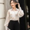 Áo Sơ Mi Tay Dài Basic - Họa Tiết Hoa Cam - AD 206-4 9 Áo sơ mi tay dài AD 206-3 họa tiết hoa cam pc1