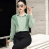 Áo Sơ Mi Tay Dài Kiểu - Xanh - AD 217-2 8 Áo sơ mi tay dài AD 217-2 xanh pc2