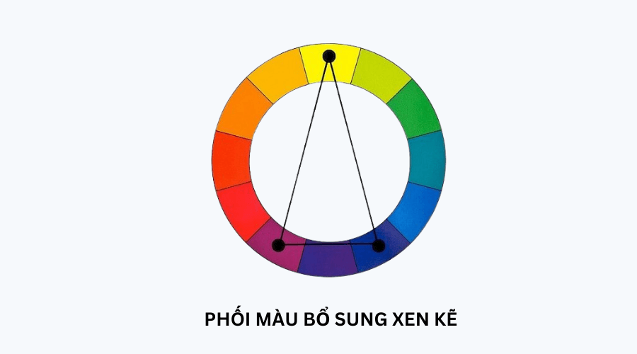 Phối màu bổ sung xen kẽ
