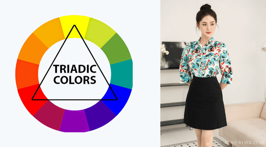 Phối màu bổ túc bộ ba