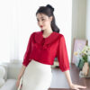 Áo sơ mi tay lỡ AL 2265-1 đỏ pc2