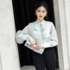 Áo Sơ Mi Tay Dài Kiểu - Xanh - AD 3033-3 10 Áo sơ mi tay dài AD 3033-3 xanh pc2