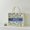 Túi Vải RUZA - Họa Tiết Hoa Xanh - PTP003.L2311 8 Túi RUZA3