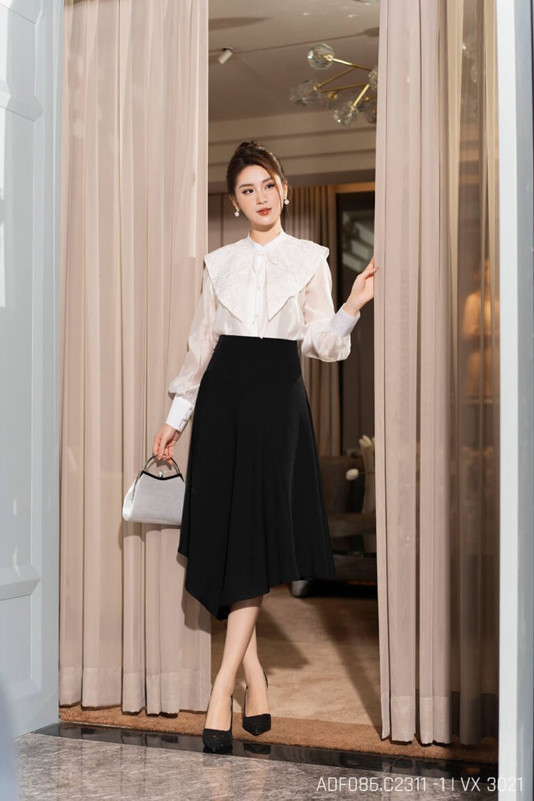 Áo sơ mi tay dài ADF086.C2311-1 trắng pc4