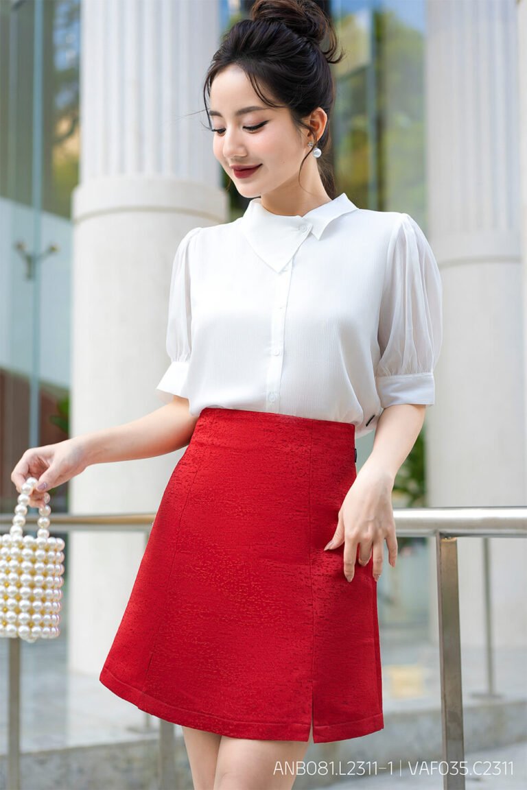 Áo sơ mi tay ngắn ANB081.L2311-1 trắng pc4