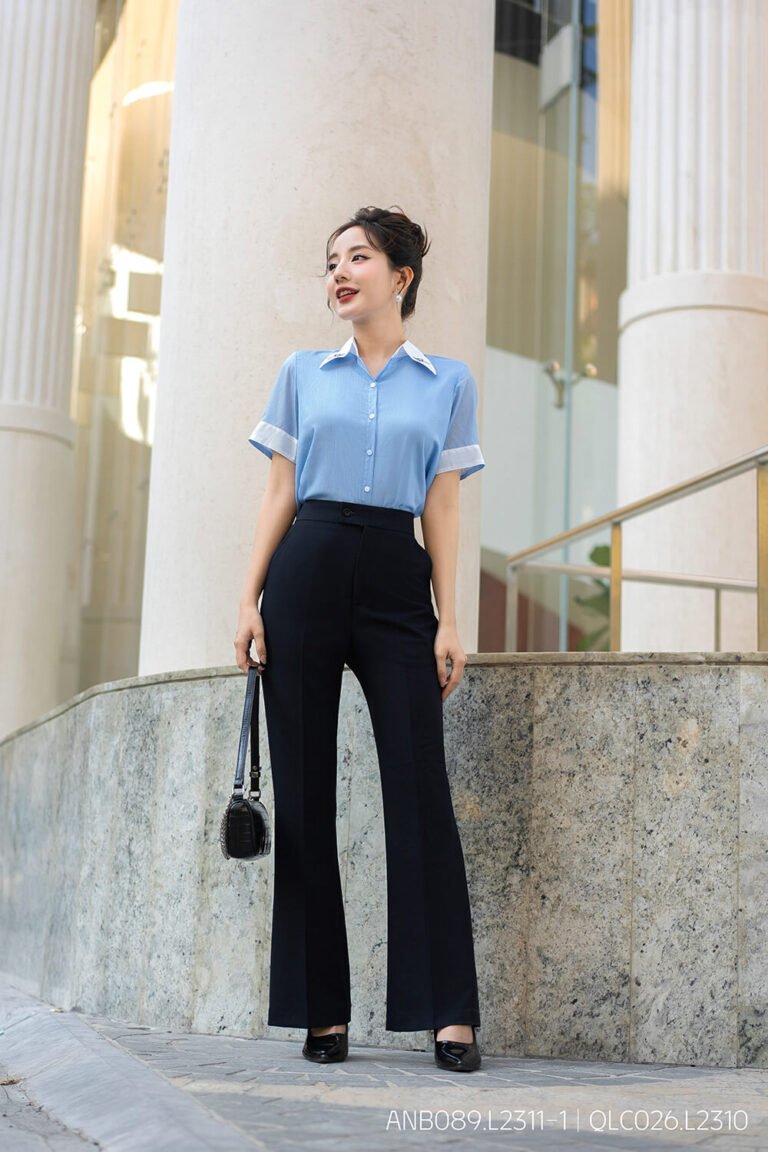 Áo sơ mi tay ngắn ANB089.L2311-2 xanh ngọc pc2