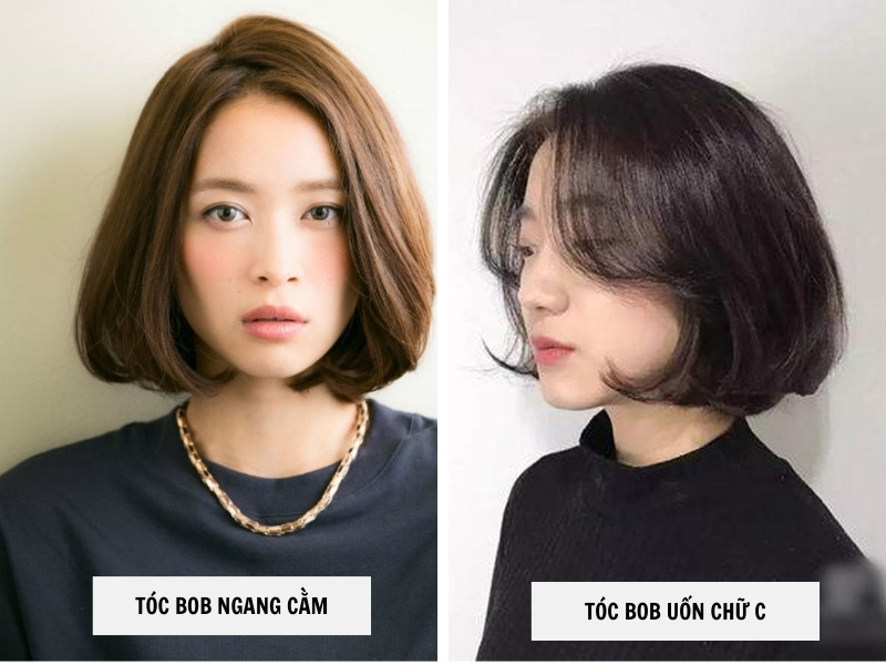 Điểm Danh 15+ Kiểu Tóc Ngắn Cho Mặt Tròn Thon Gọn Hơn 13 Tóc bob ngang cằm - Tóc bob uốn chữ C