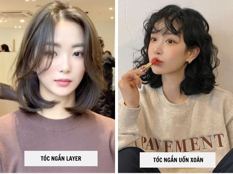 Điểm Danh 15+ Kiểu Tóc Ngắn Cho Mặt Tròn Thon Gọn Hơn 17 Tóc ngắn layer - Tóc ngắn uốn xoăn