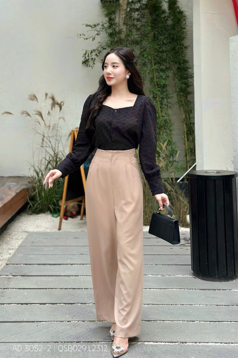 Áo sơ mi tay dài AD 3052-2 đen pc4