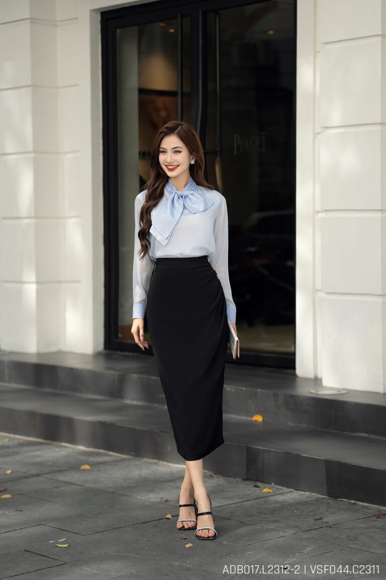 Áo sơ mi tay dài ADB017-2 xanh pc1