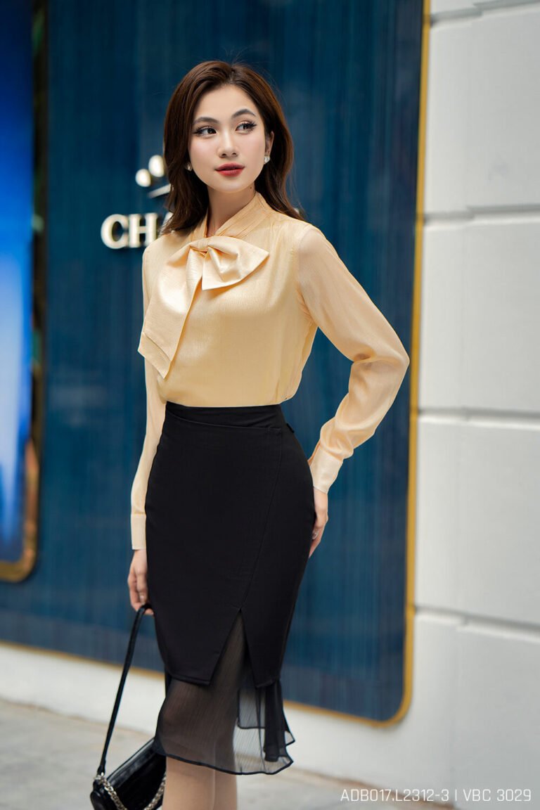 Áo sơ mi tay dài ADB017-2 vàng pc2