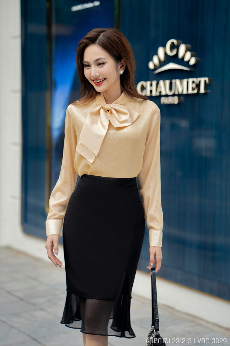 Áo sơ mi tay dài ADB017-2 vàng pc3