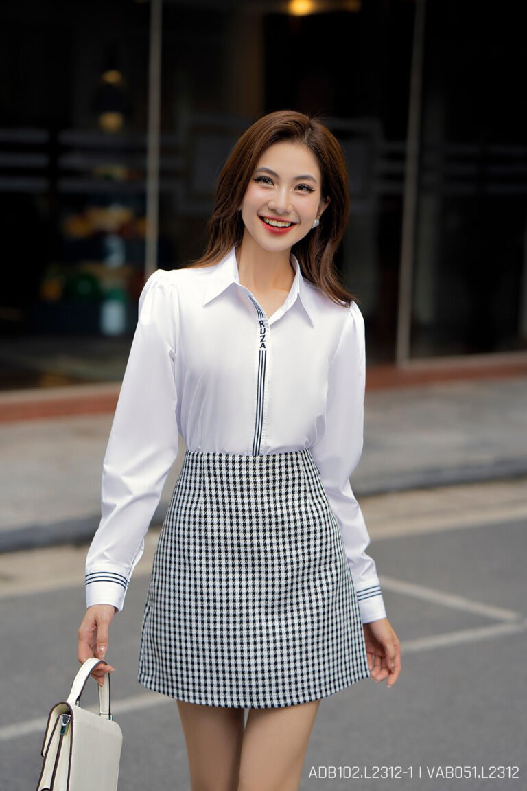 Áo sơ mi tay dài ADB102 trắng -pc3