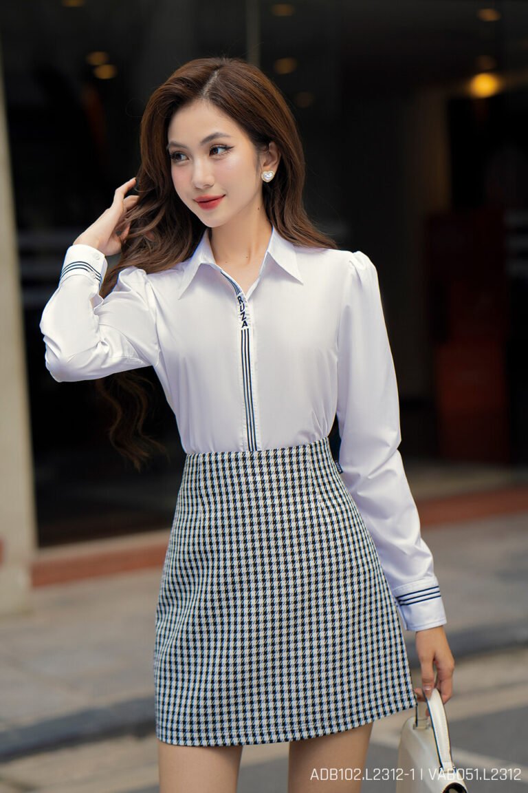 Áo sơ mi tay dài ADB102 trắng -pc4