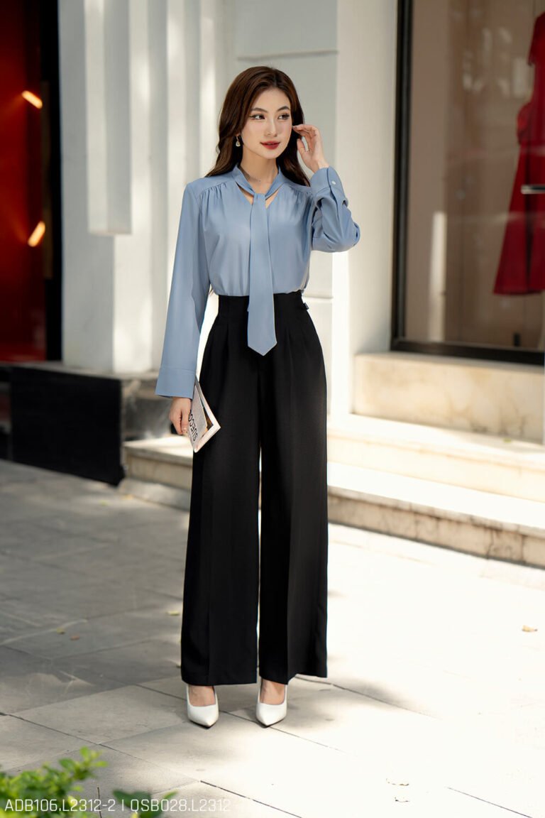 Áo sơ mi tay dài ADB106-2 xanh pc1