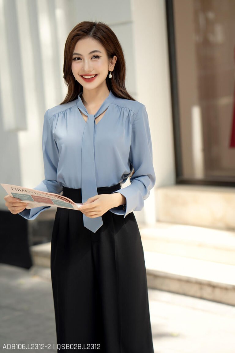 Áo sơ mi tay dài ADB106-2 xanh pc2