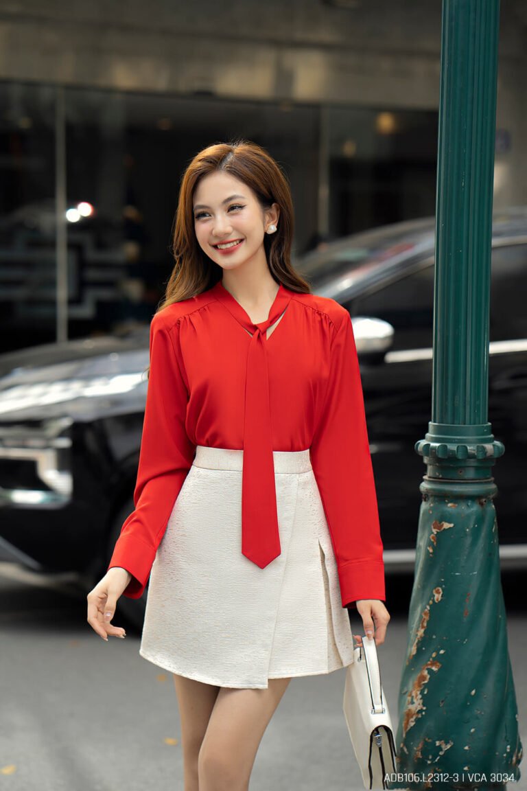 Áo sơ mi tay dài ADB106-3 đỏ pc2