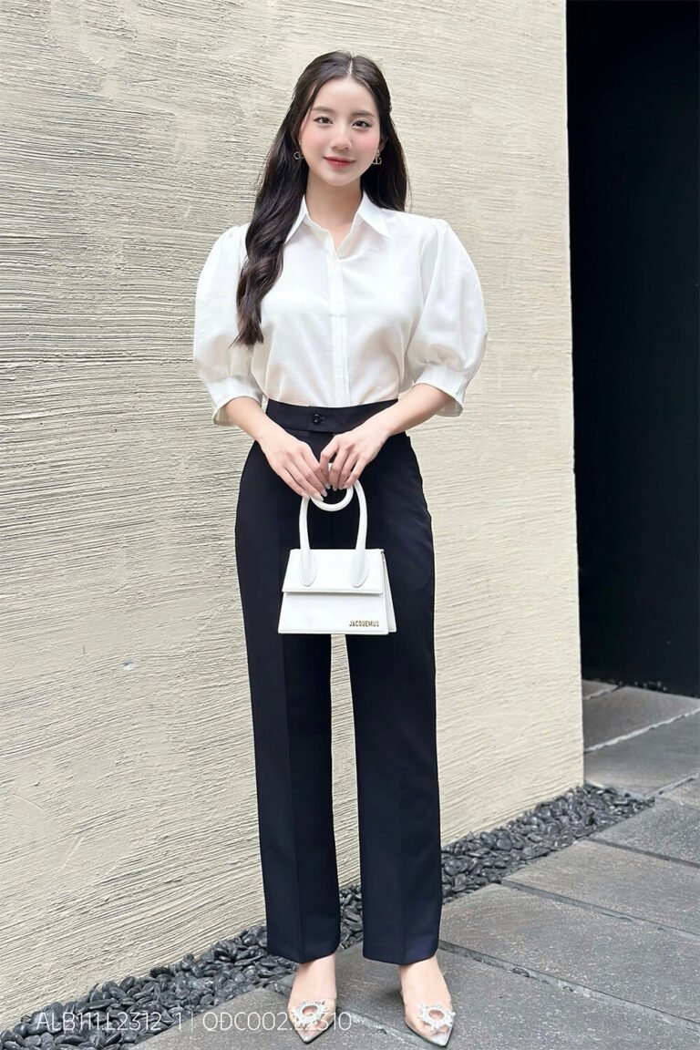 Áo sơ mi tay lỡ ALB111-trắng pc3