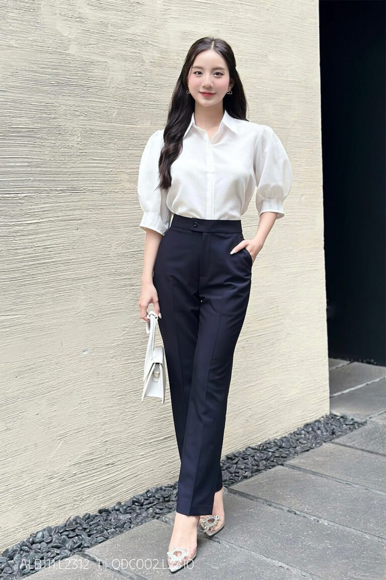 Áo sơ mi tay lỡ ALB111-trắng pc4