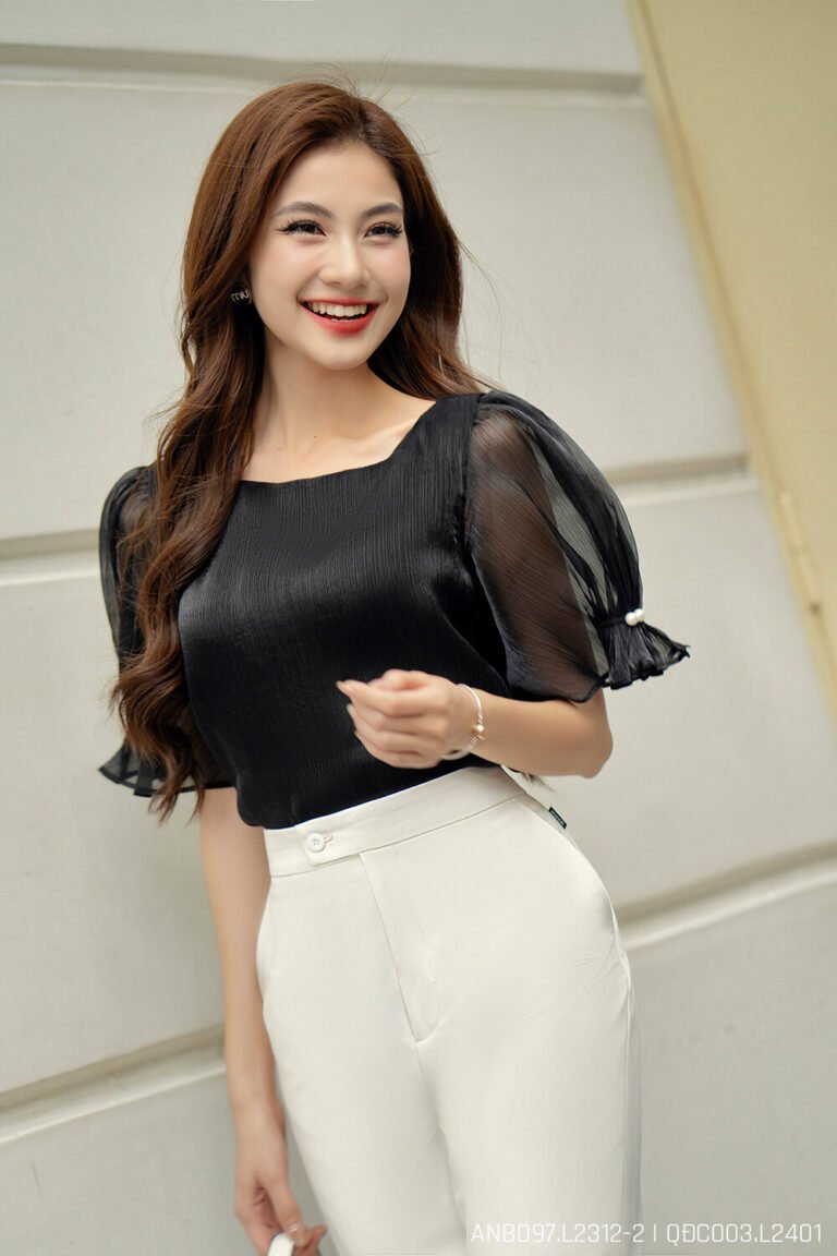 Áo sơ mi tay ngắn ANB097-2 đen pc4