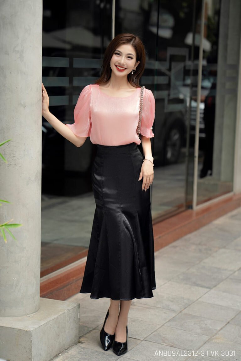 Áo sơ mi tay ngắn ANB097-3 hồng pc1