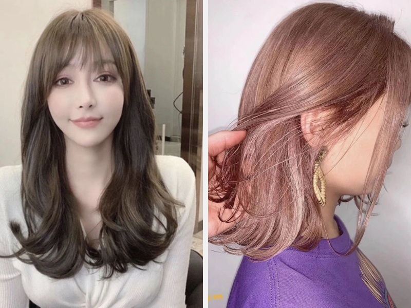 10+ Kiểu Tóc Màu Nâu Trà Sữa Đẹp Nhất 2024 15 Nâu trà sữa bạc hà - hoa hồng