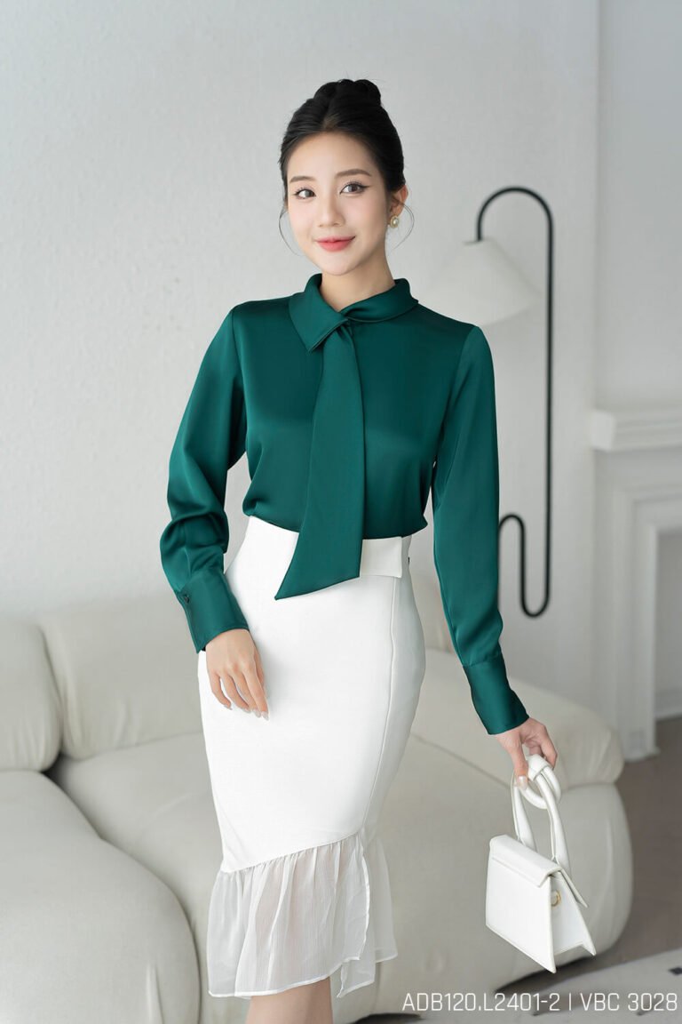 Áo sơ mi tay dài ADB120 xanh pc3