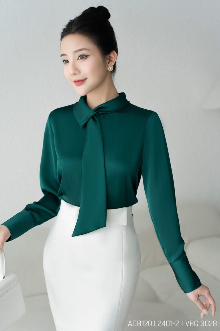 Áo sơ mi tay dài ADB120 xanh