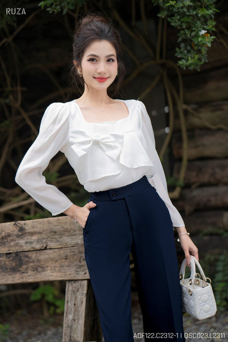 Áo sơ mi tay dài ADF122 đen pc2