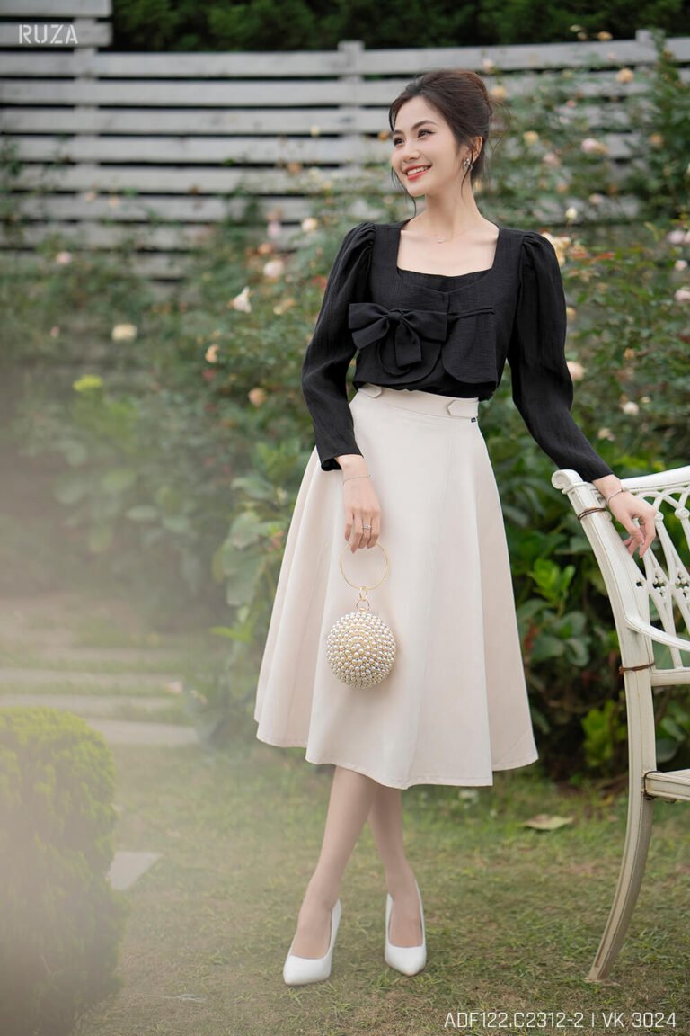 Áo sơ mi tay dài ADF122 đen pc2