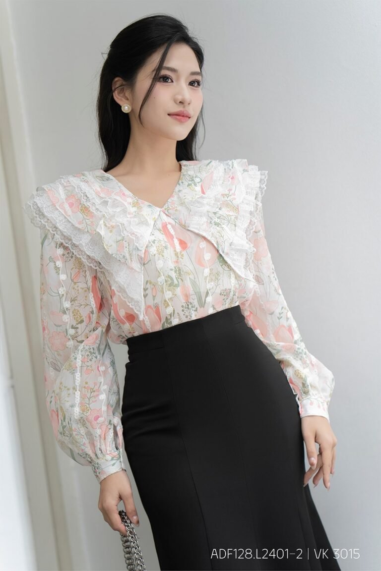 Áo sơ mi tay dài ADF128 đỏ cam pc1