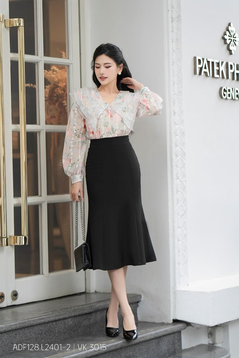 Áo sơ mi tay dài ADF128 đỏ cam pc2