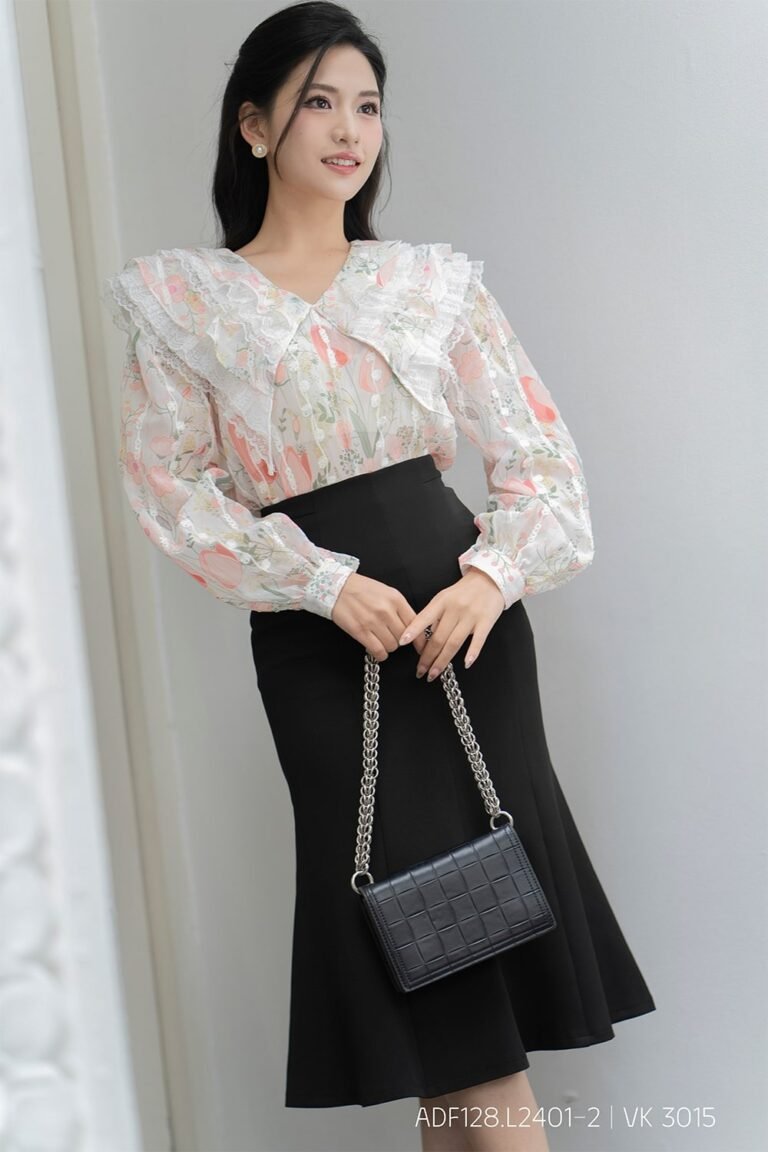 Áo sơ mi tay dài ADF128 đỏ cam pc3