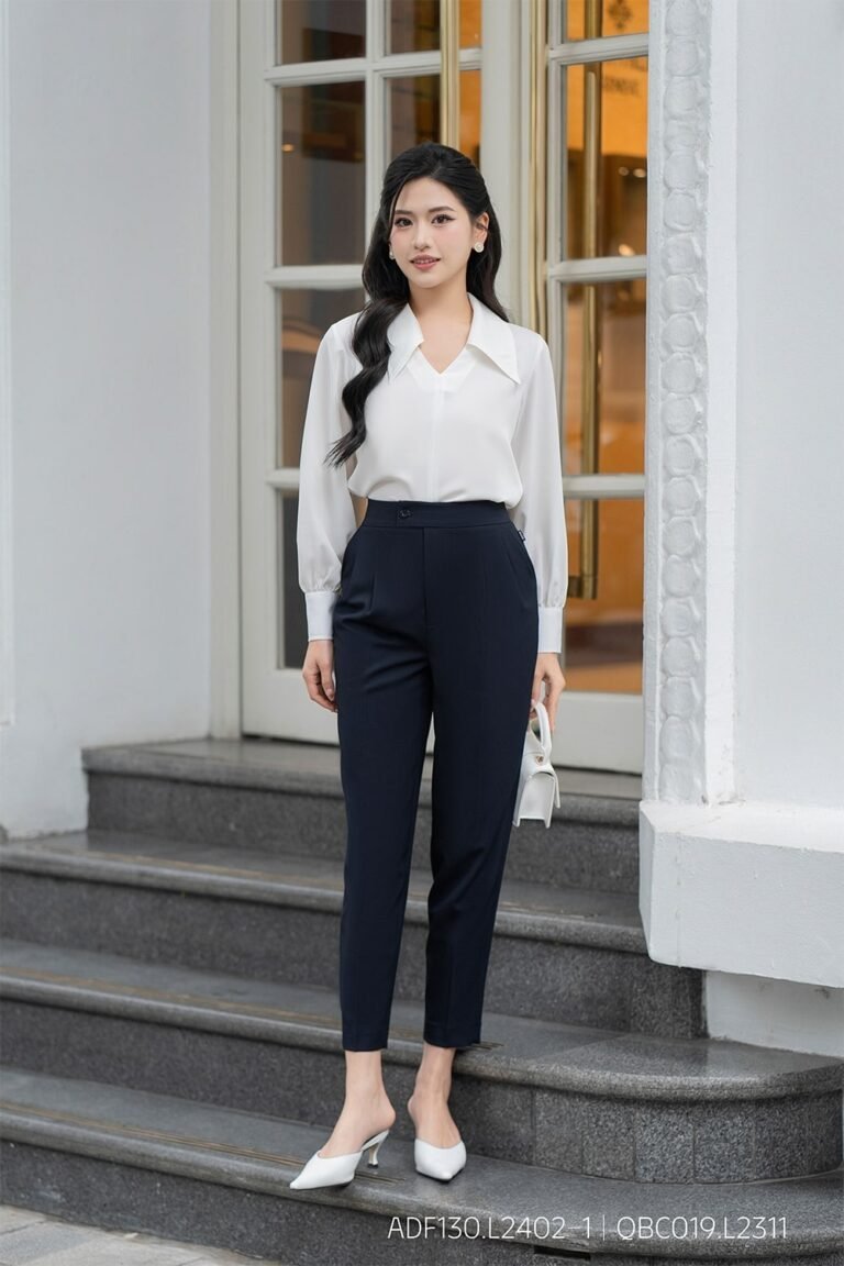 Áo sơ mi tay dài ADF130 trắng pc4