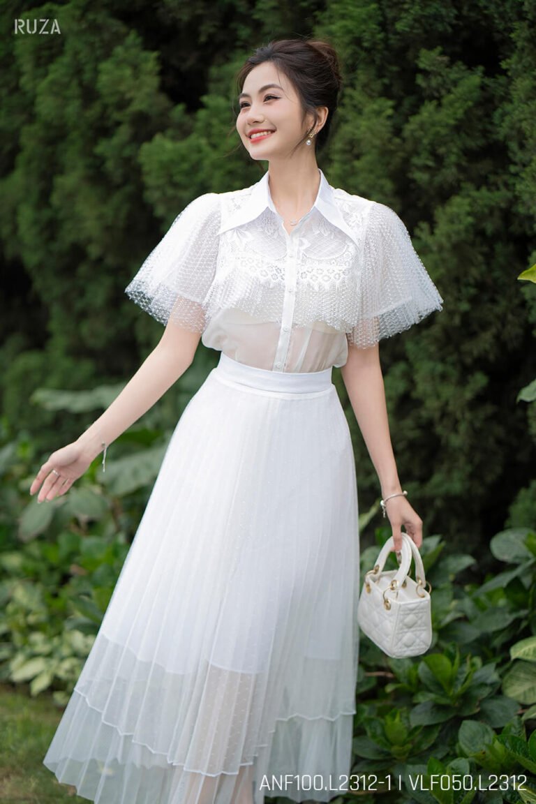 Áo sơ mi tay ngắn ANF100 trắng pc3