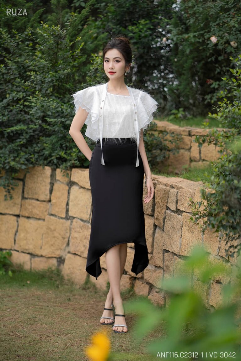 Áo sơ mi tay ngắn ANF116 đen pc1