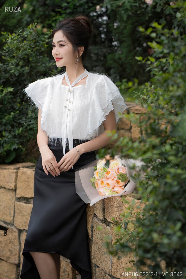 Áo sơ mi tay ngắn ANF116 đen pc2