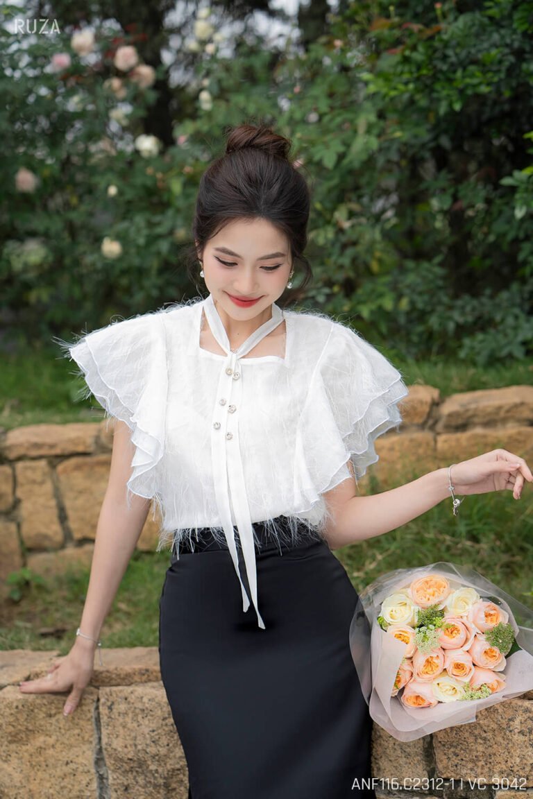 Áo sơ mi tay ngắn ANF116 đen pc4