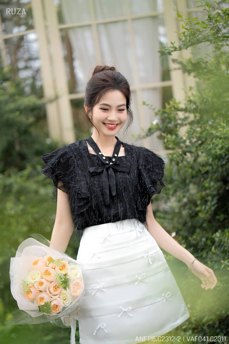 Áo sơ mi tay ngắn ANF116 đen pc3