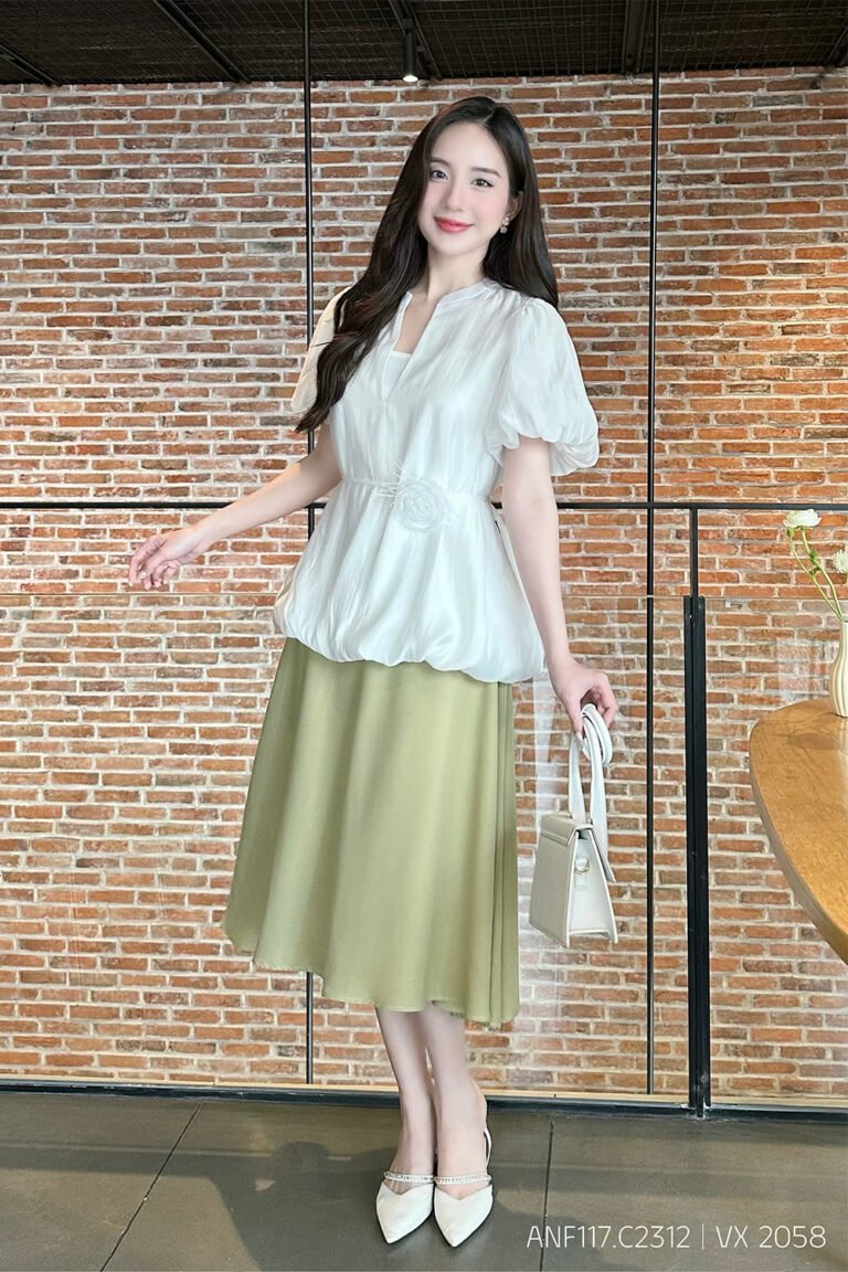 Áo sơ mi tay ngắn ANF117 trắng pc4