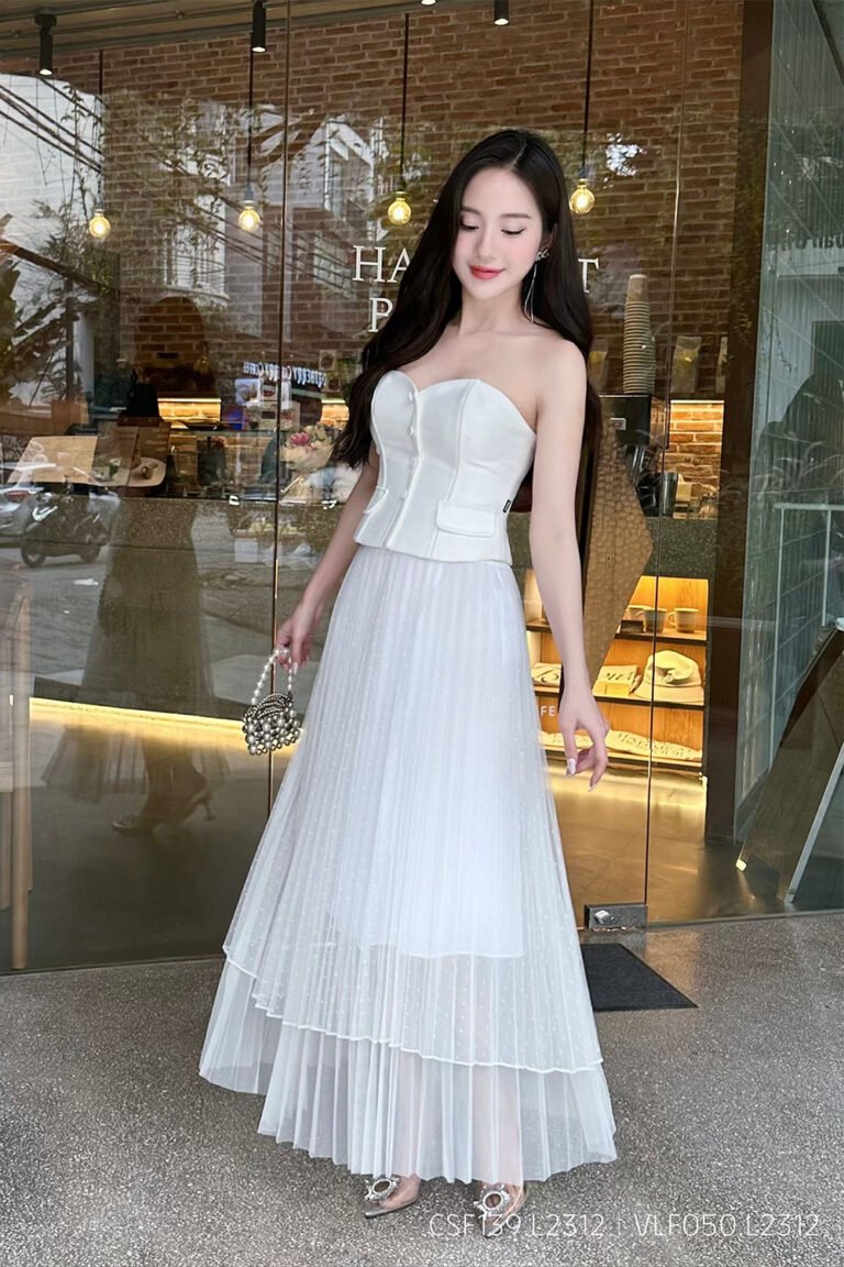 Áo corset CSF139 trắng pc2
