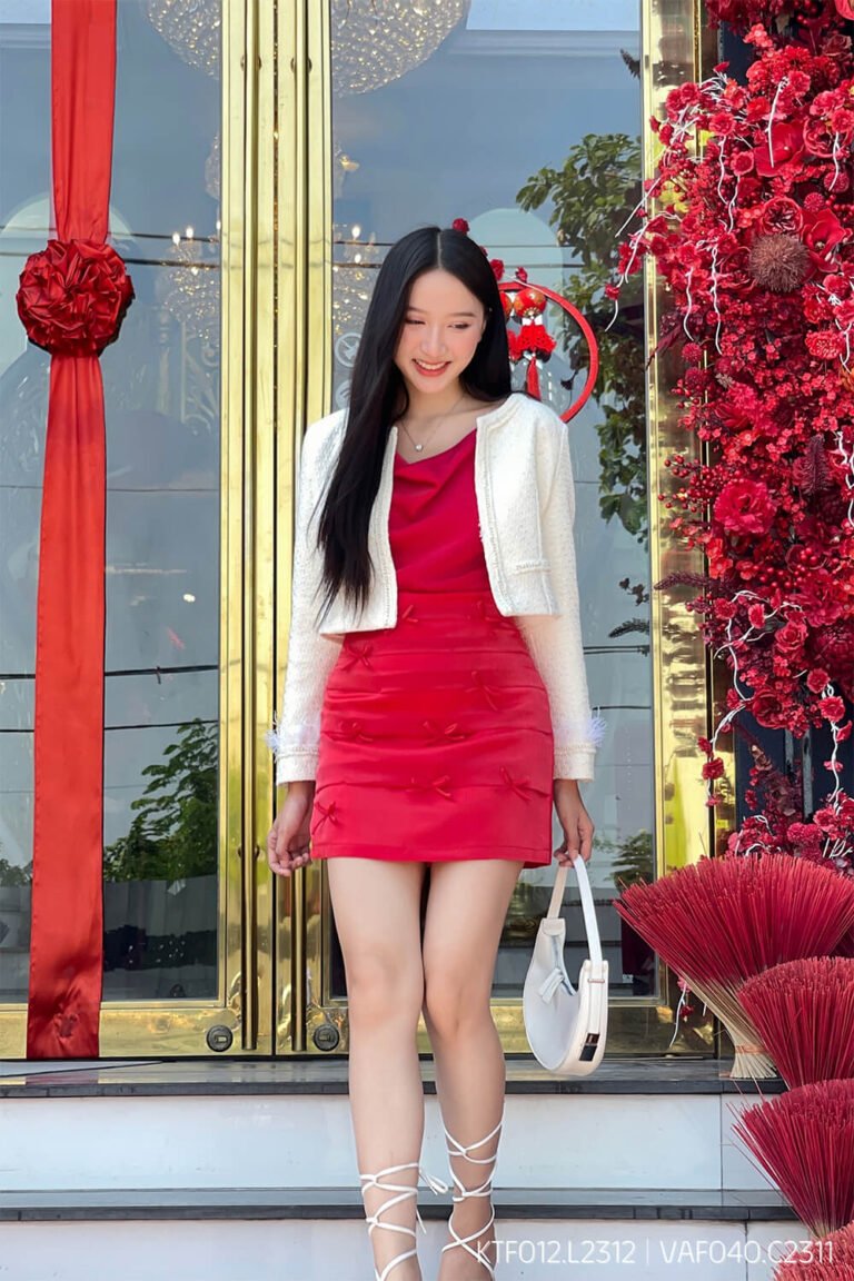 Áo khoác tweed KTF012 Trắng pc1