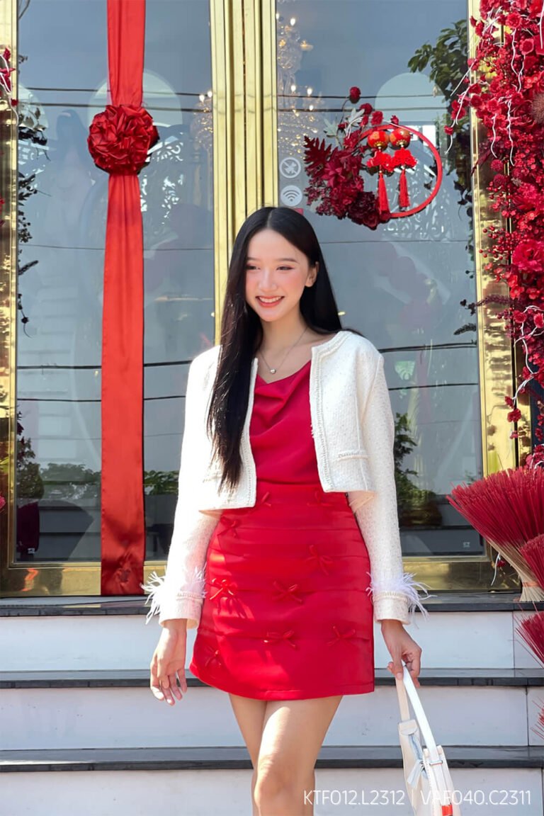 Áo khoác tweed KTF012 Trắng pc3