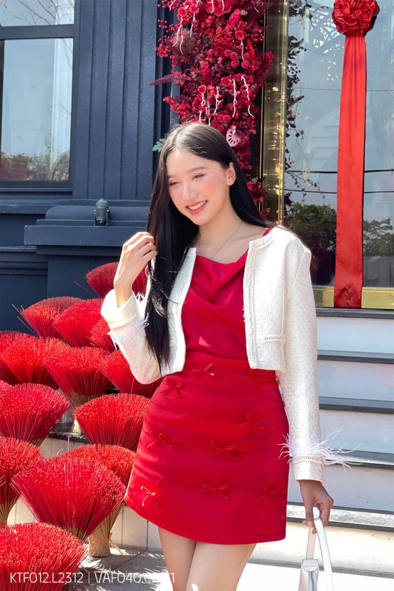 Áo khoác tweed KTF012 Trắng pc4